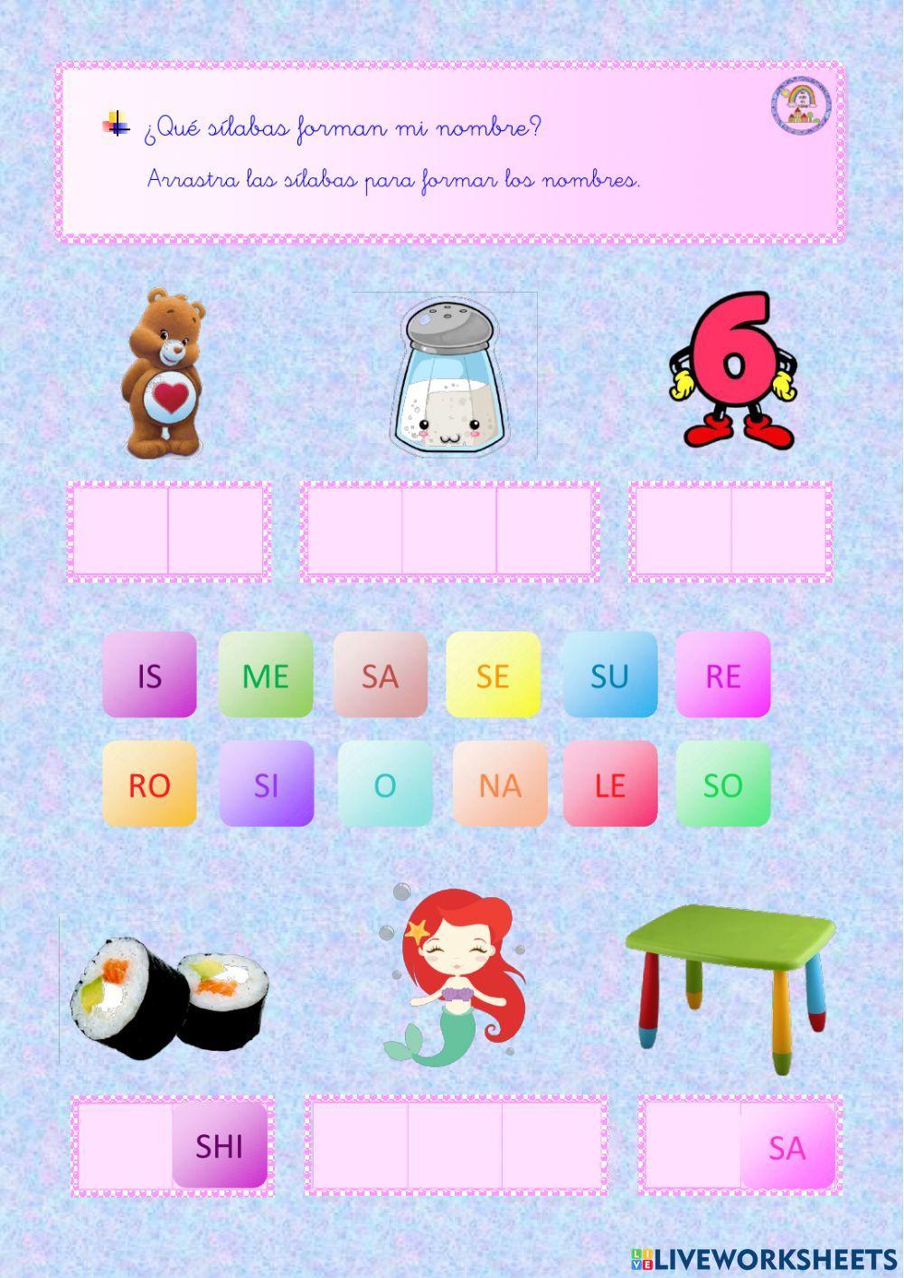 Sílabas SA - SE - SI - SO - SU