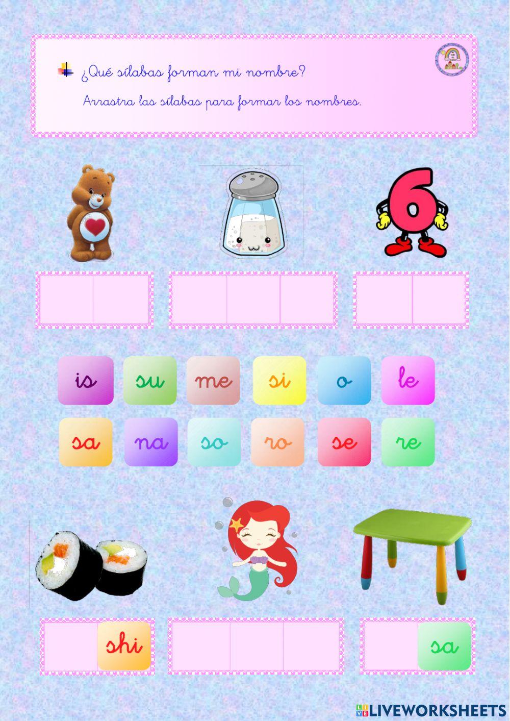 Sílabas sa - se - si - so - su