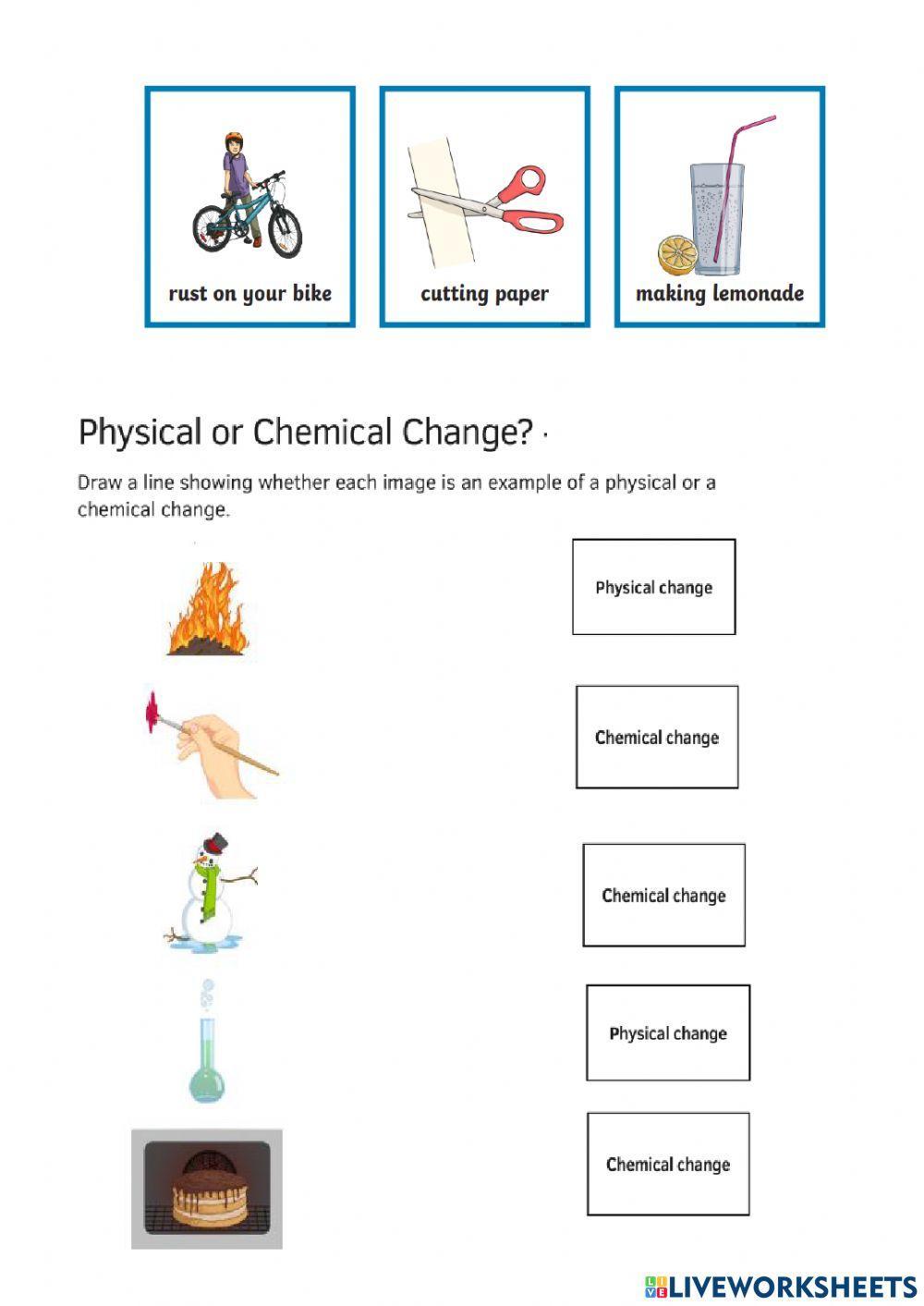 Physical and Chemical changes