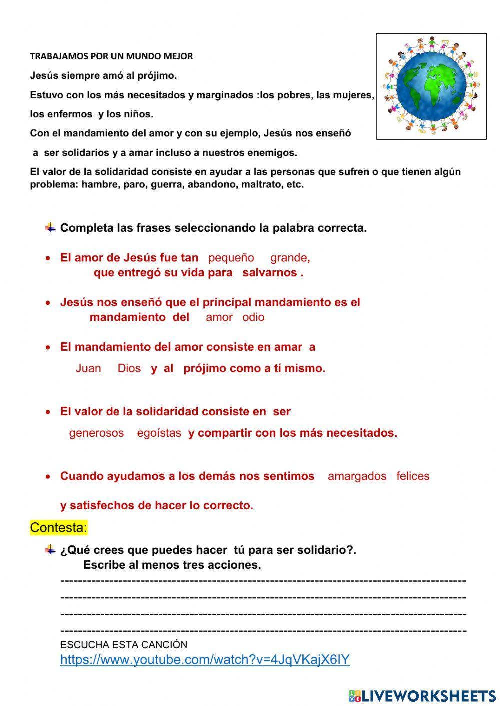 Trabajamos por un mundo mejor