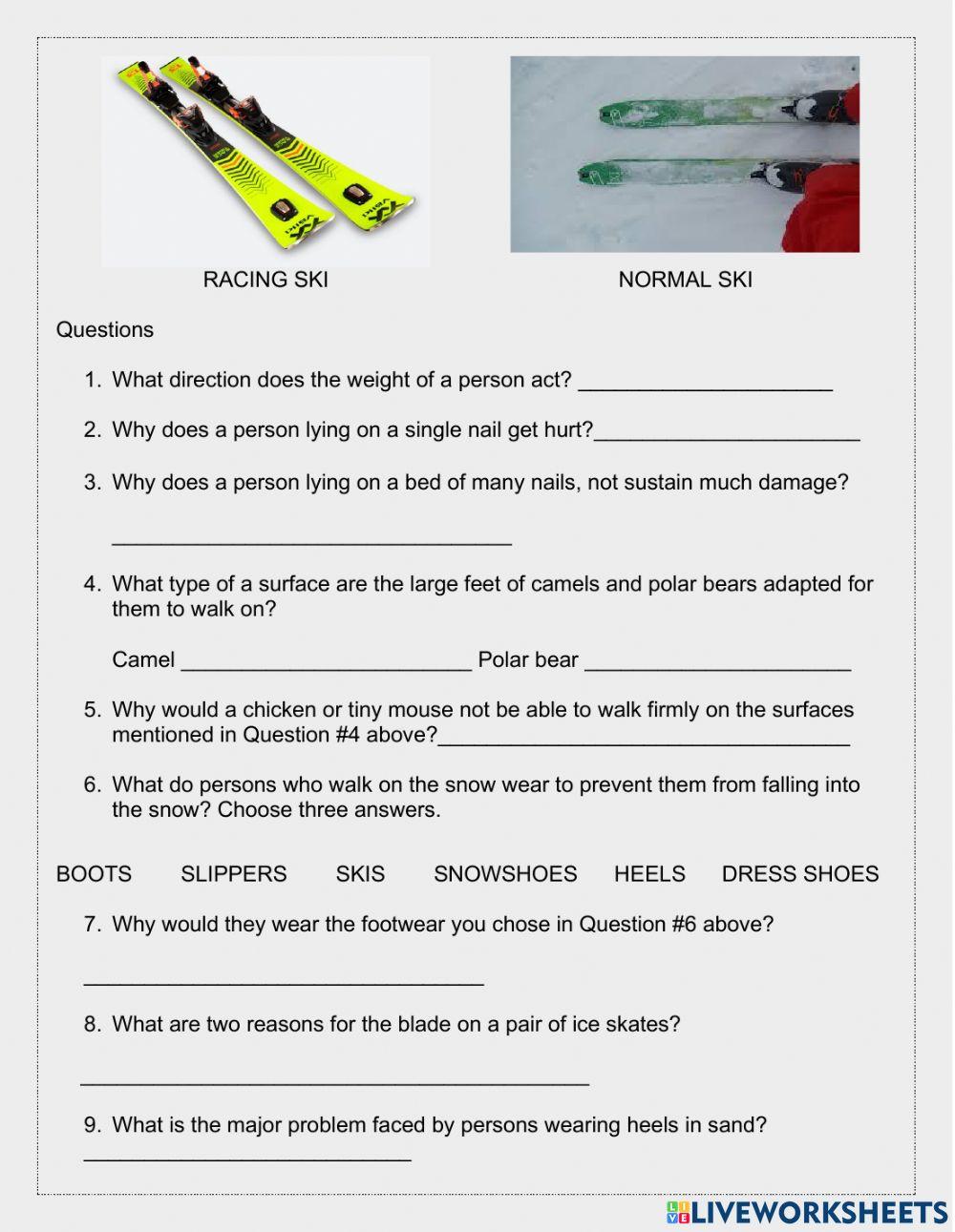 Pressure on Solid Surfaces