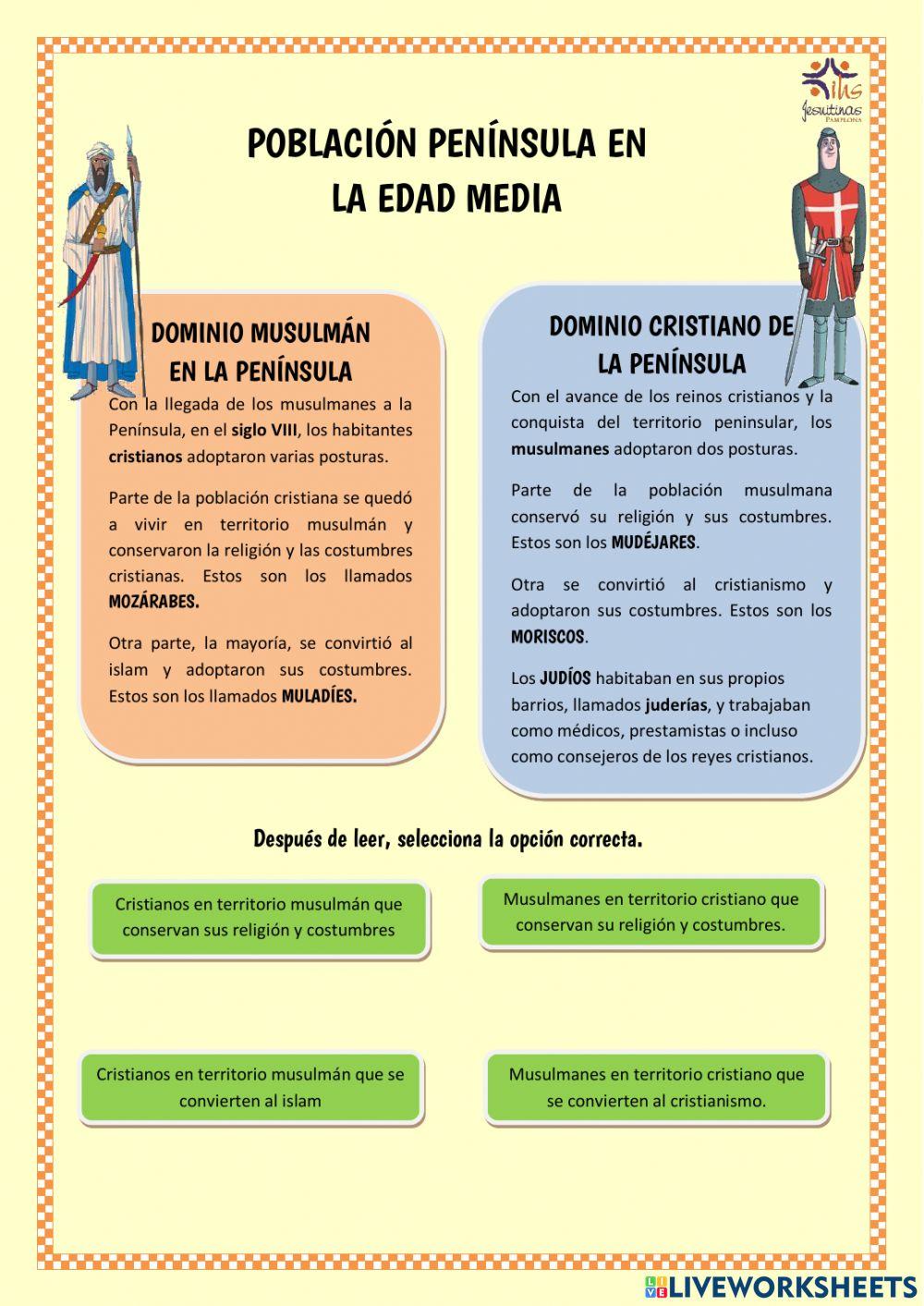 Población Edad Media en la Península