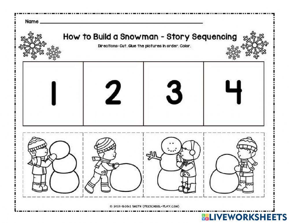 How to build a snowman - sequence - week 5 online exercise for | Live ...