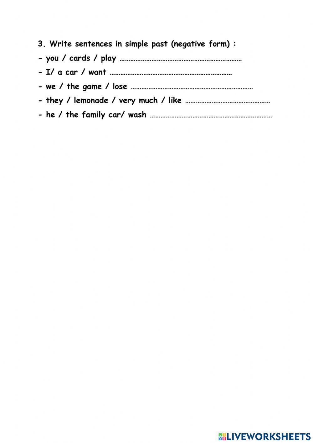 Past Simple   (Regular-Irregular verbs- All forms)