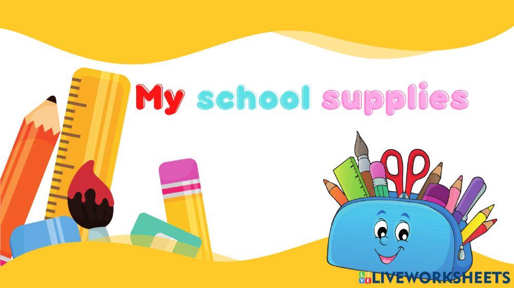 Listen and repeat: These are (School Supplies)