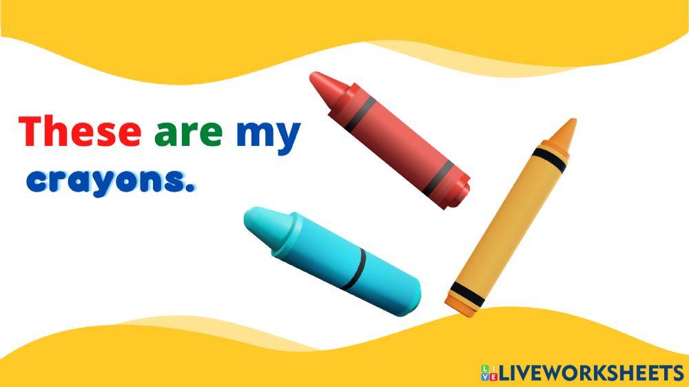 Listen and repeat: These are (School Supplies)