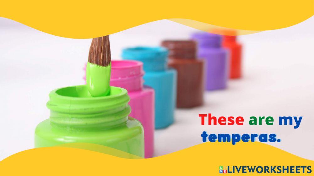 Listen and repeat: These are (School Supplies)