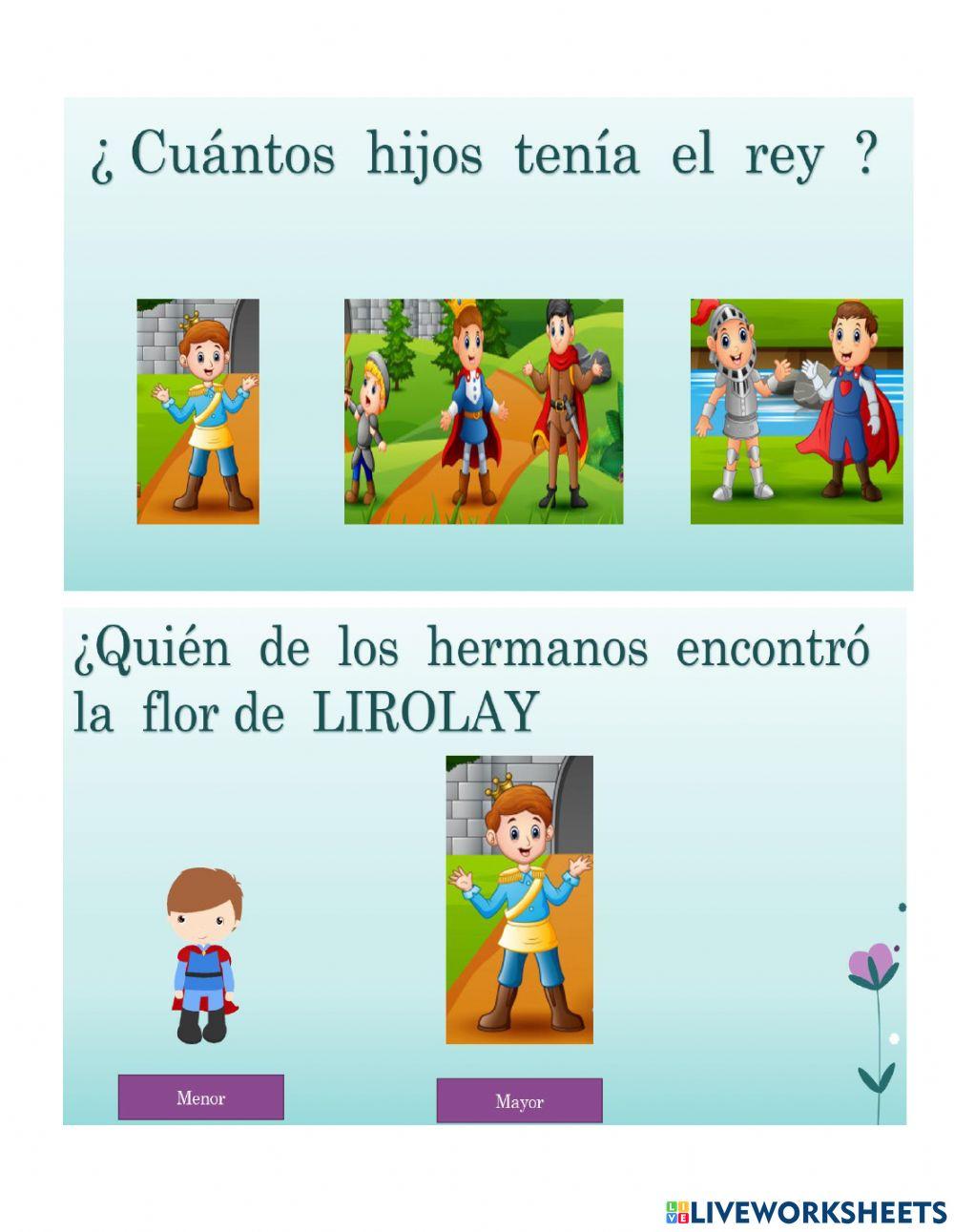 Lectura la  flor  de Lirolay