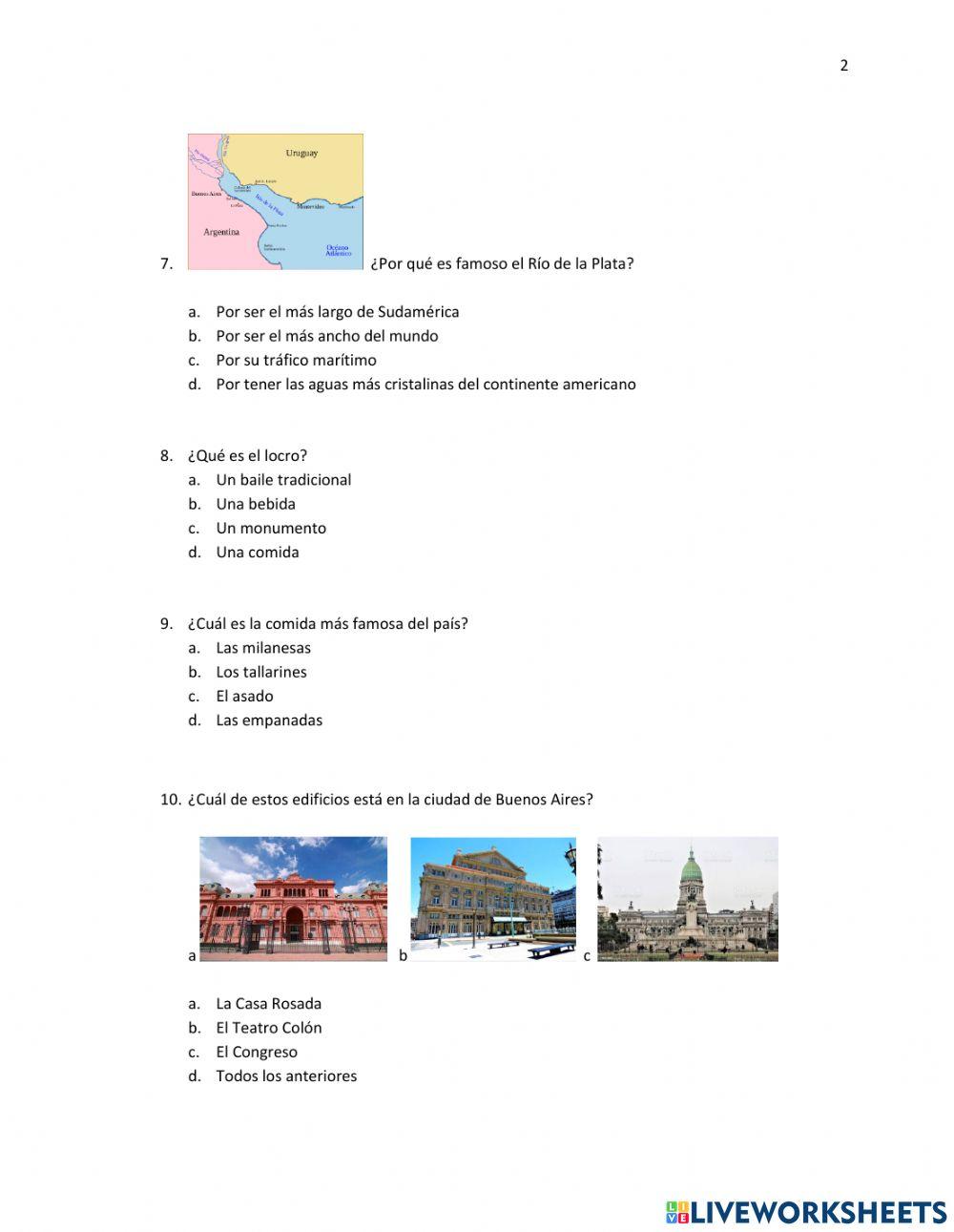 Test de cultura argentina