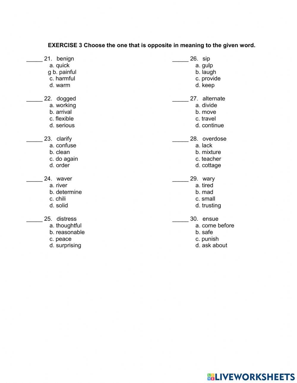 9.6.5.Bet Vocab. Ex.