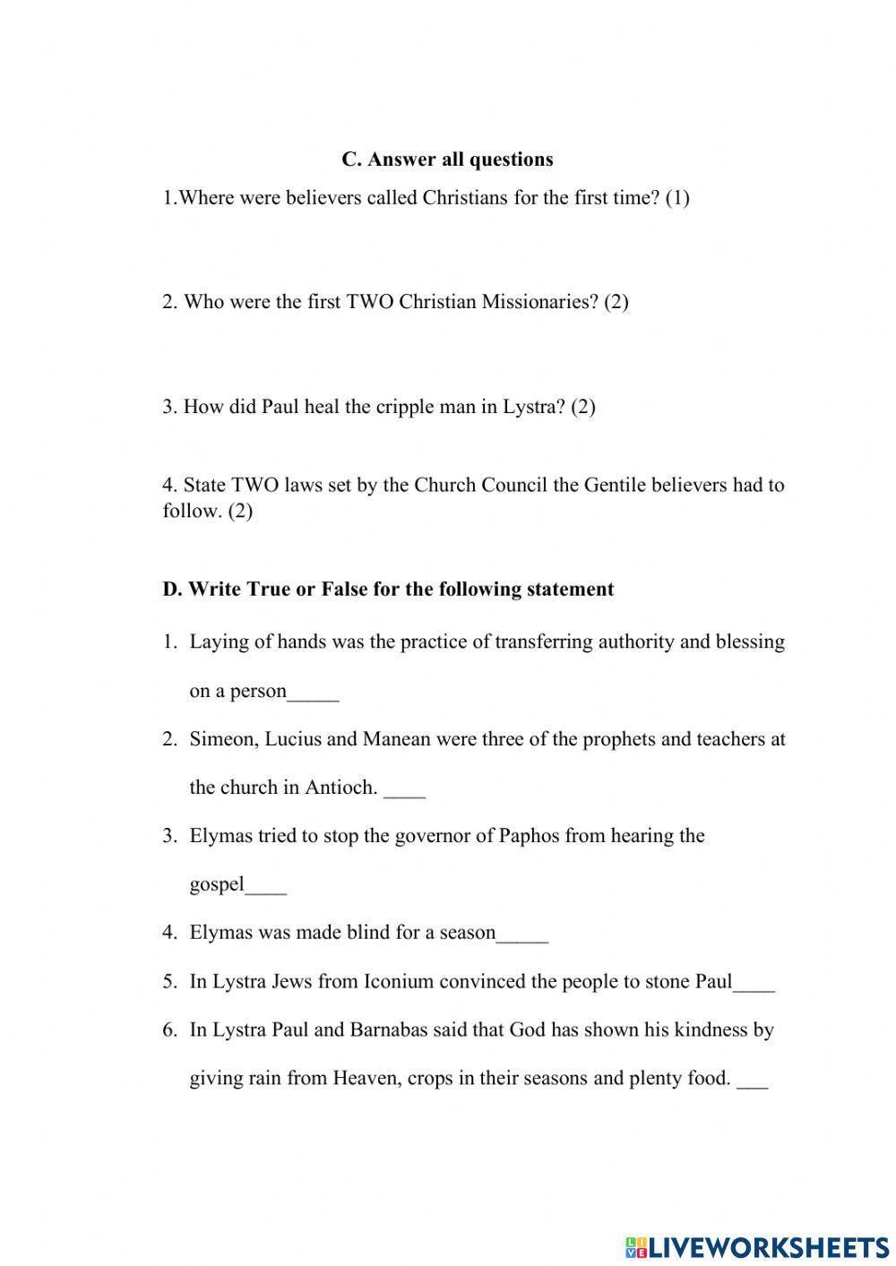 Grade 9 Unit Test 2-4-2022