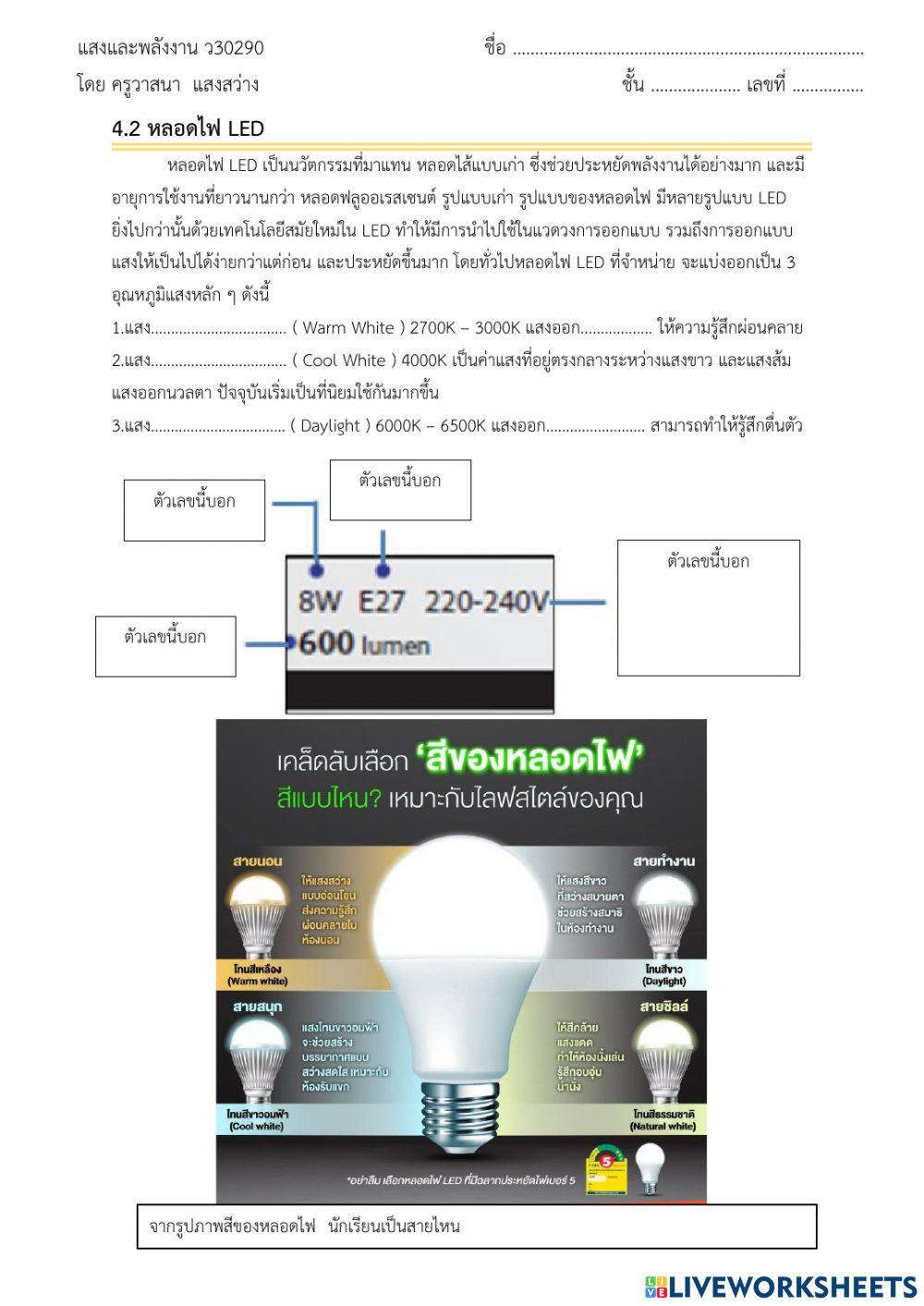หลอดไฟ led