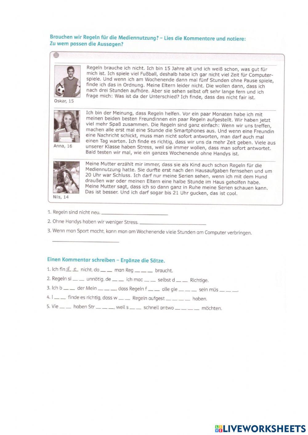 Regeln für Mediennutzung