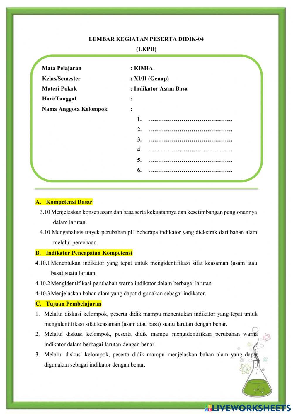 LKPD 04 Indikator Asam Basa