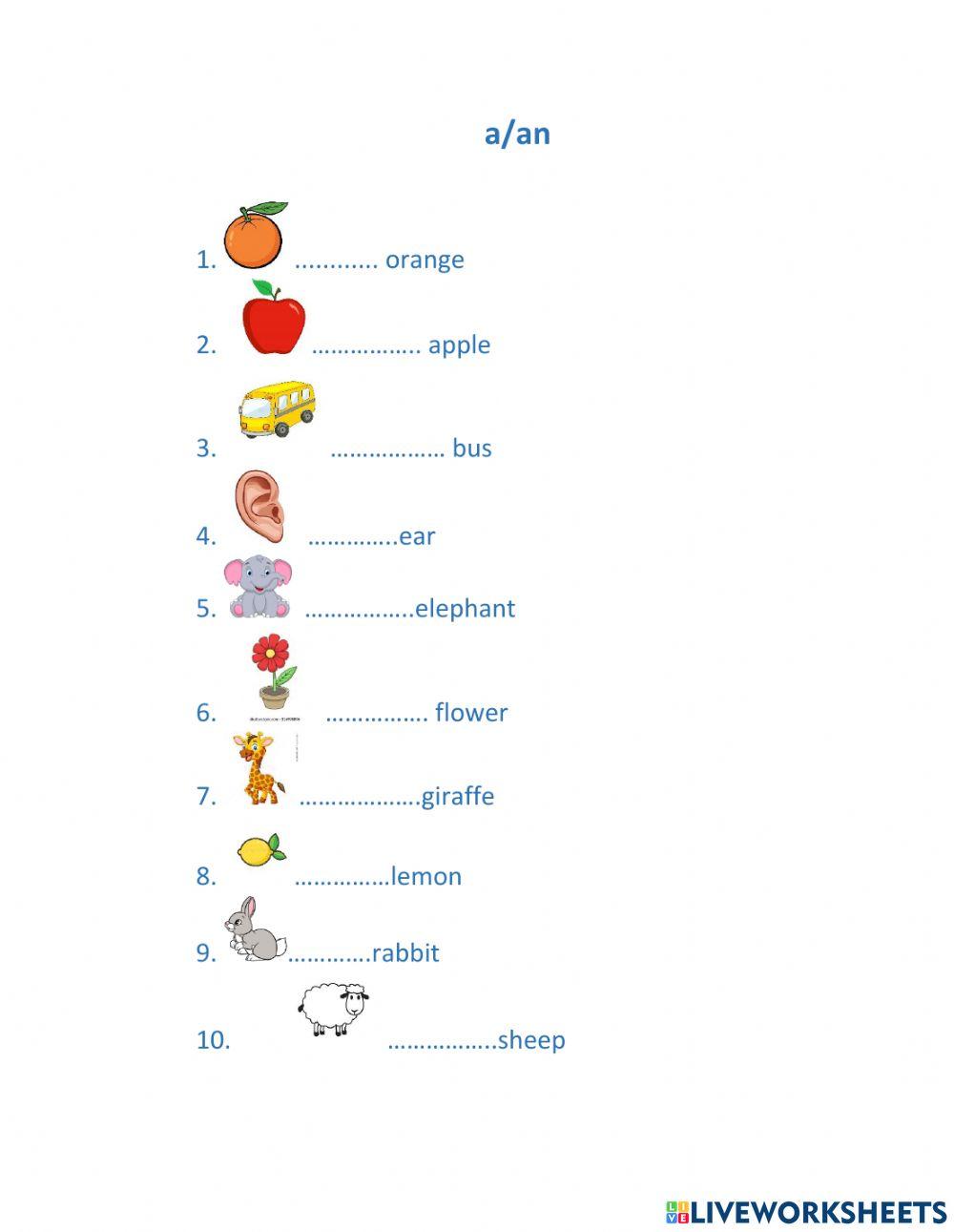 English grammar for second grade