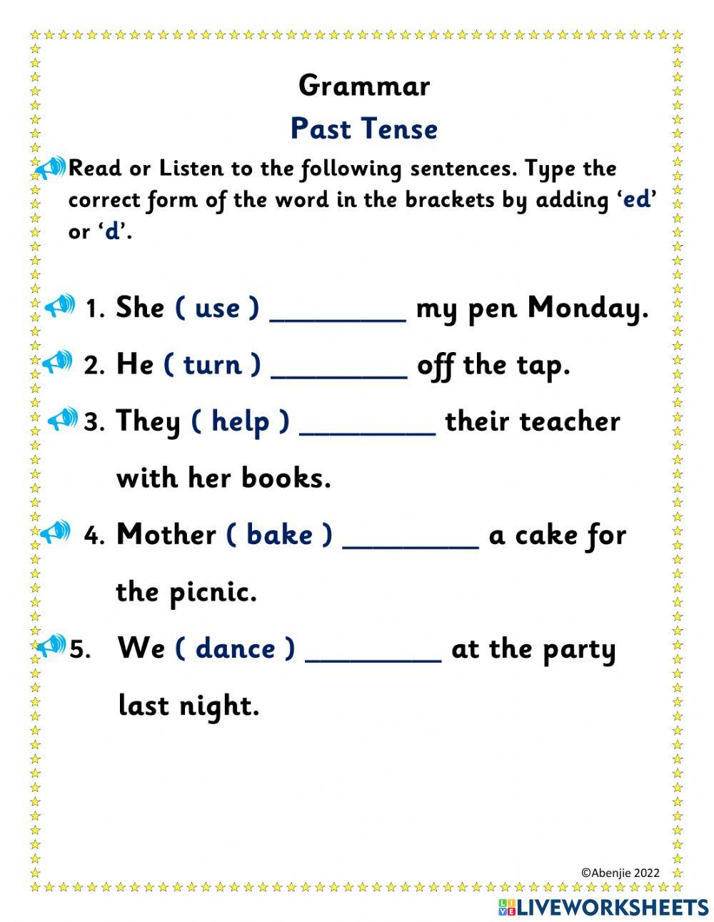 Adding 'ed' or 'd' Adding 'ed' or 'd'