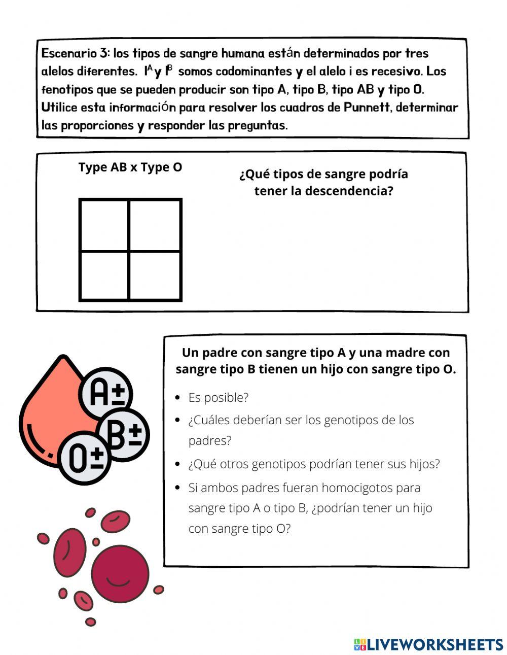 Non-Mendelian Genetics Practice SPANISH