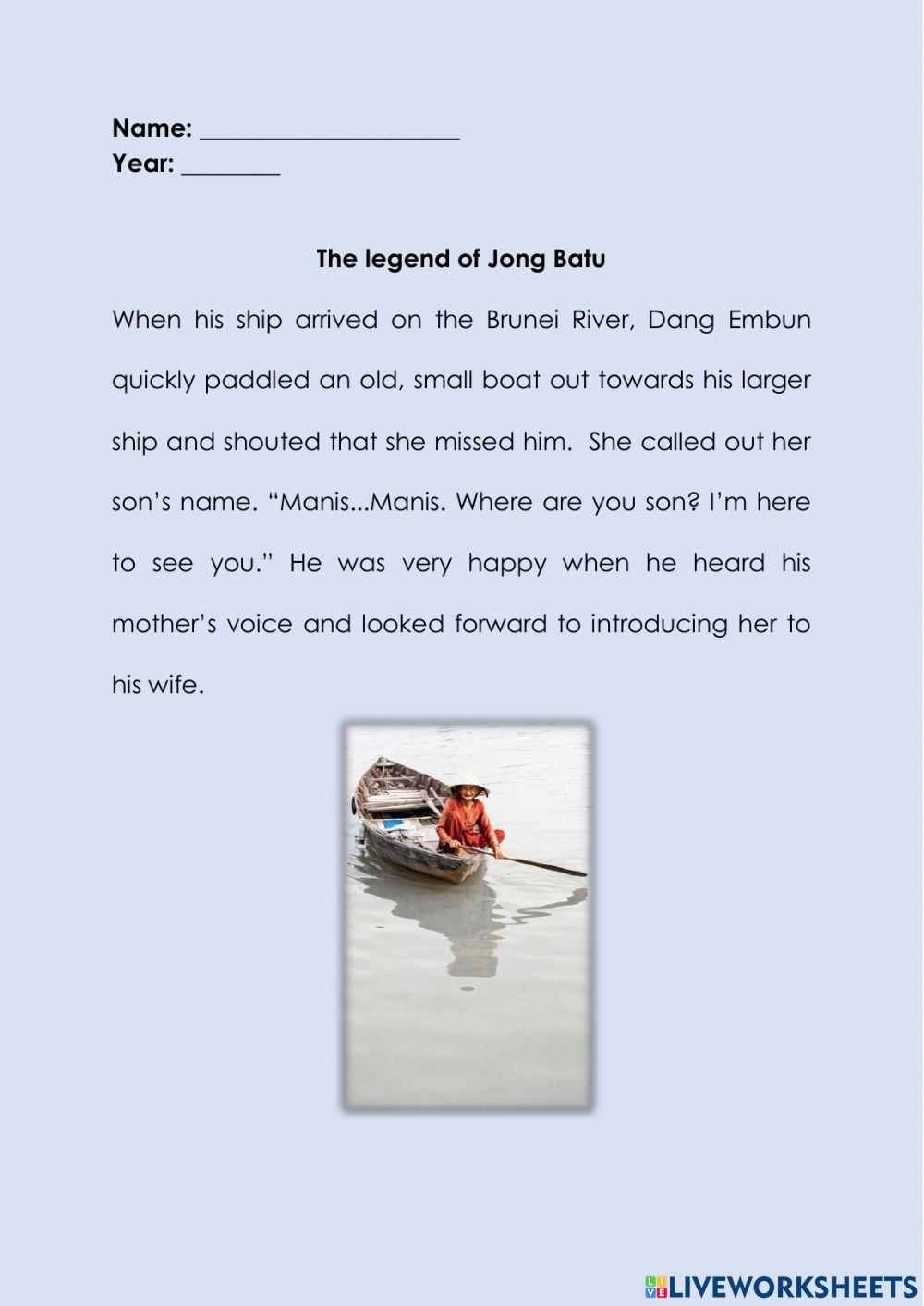 The legend of Jong Batu