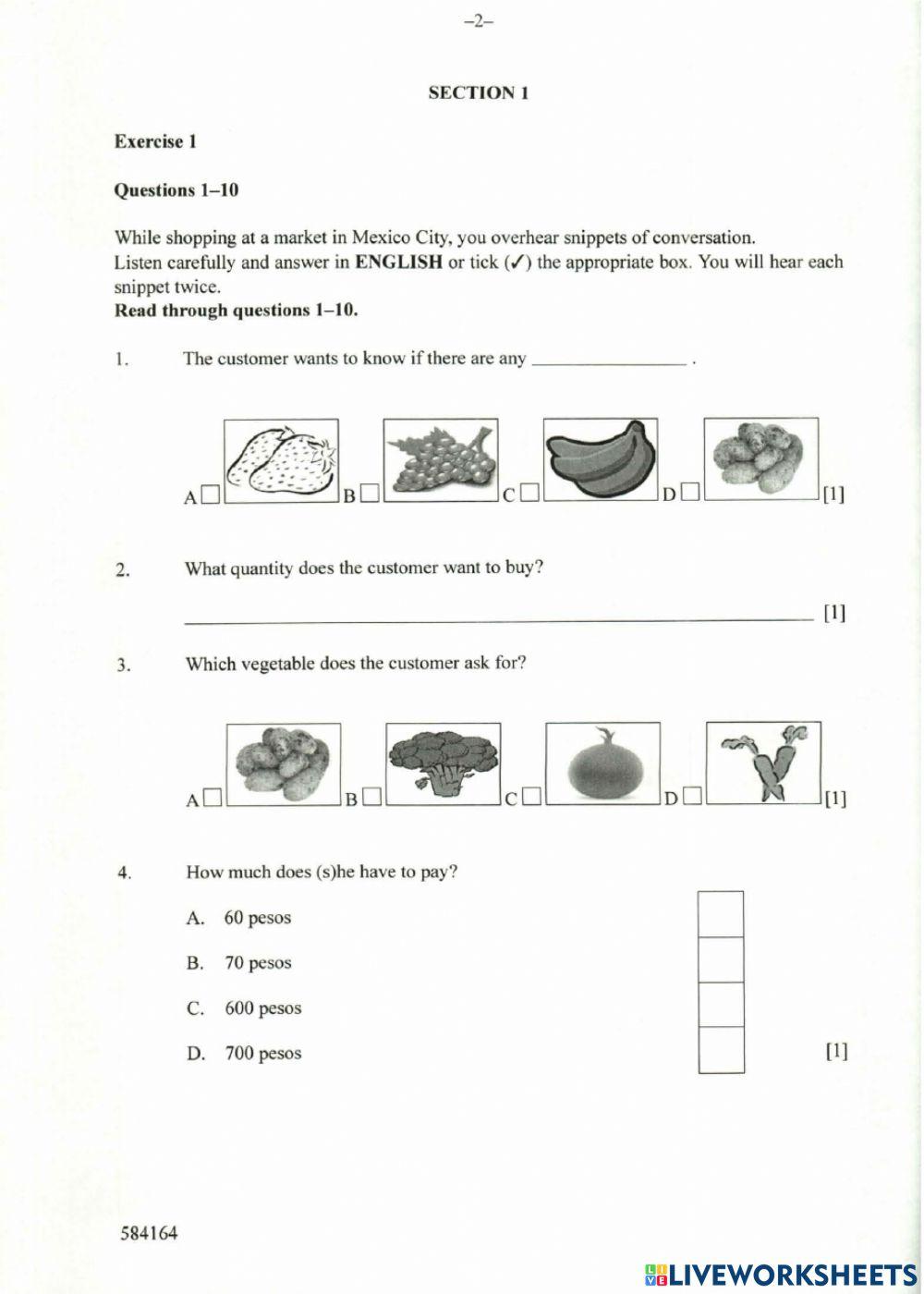 Grade 9 Listening Practice