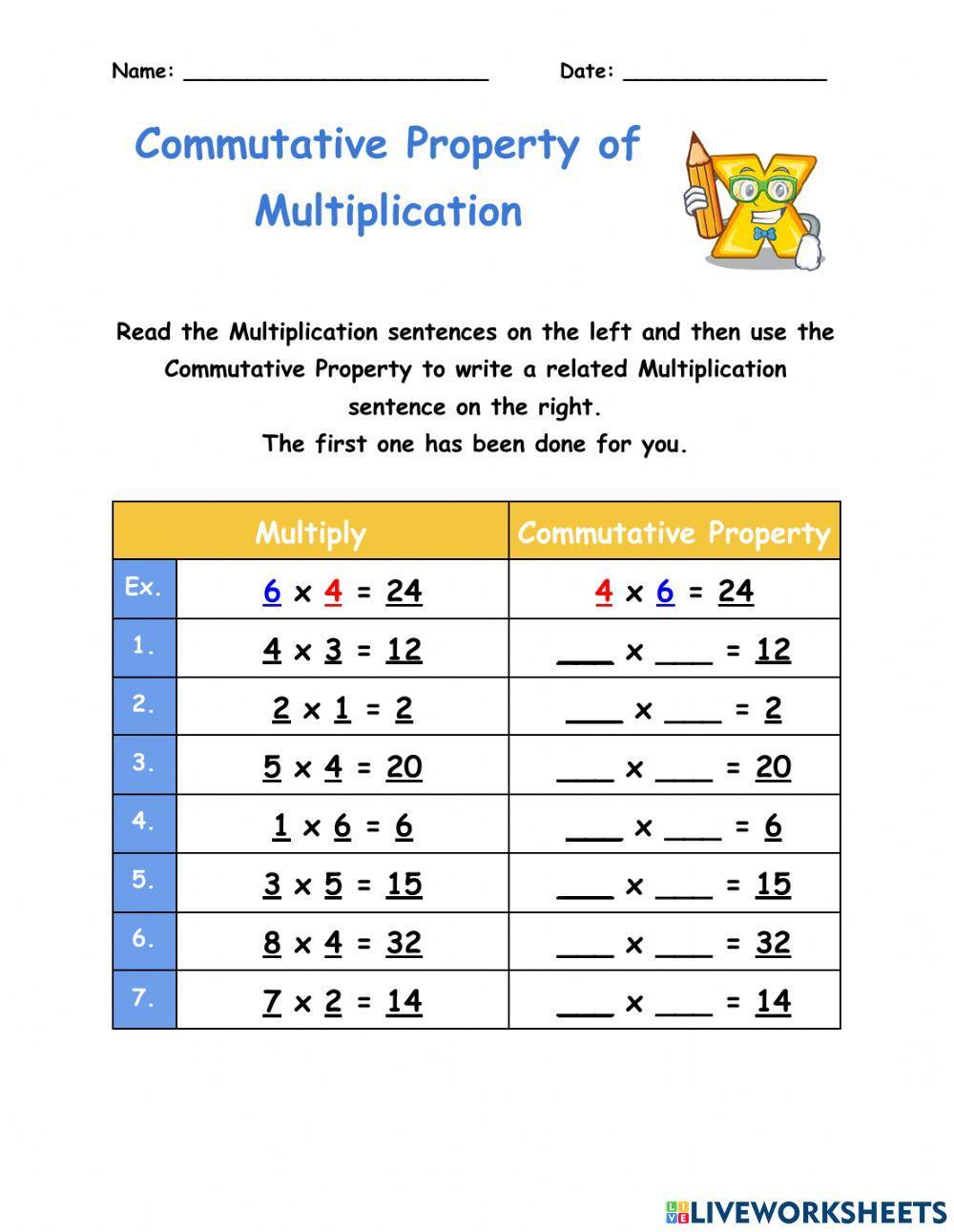 Simple Commutative Property of Multiplication