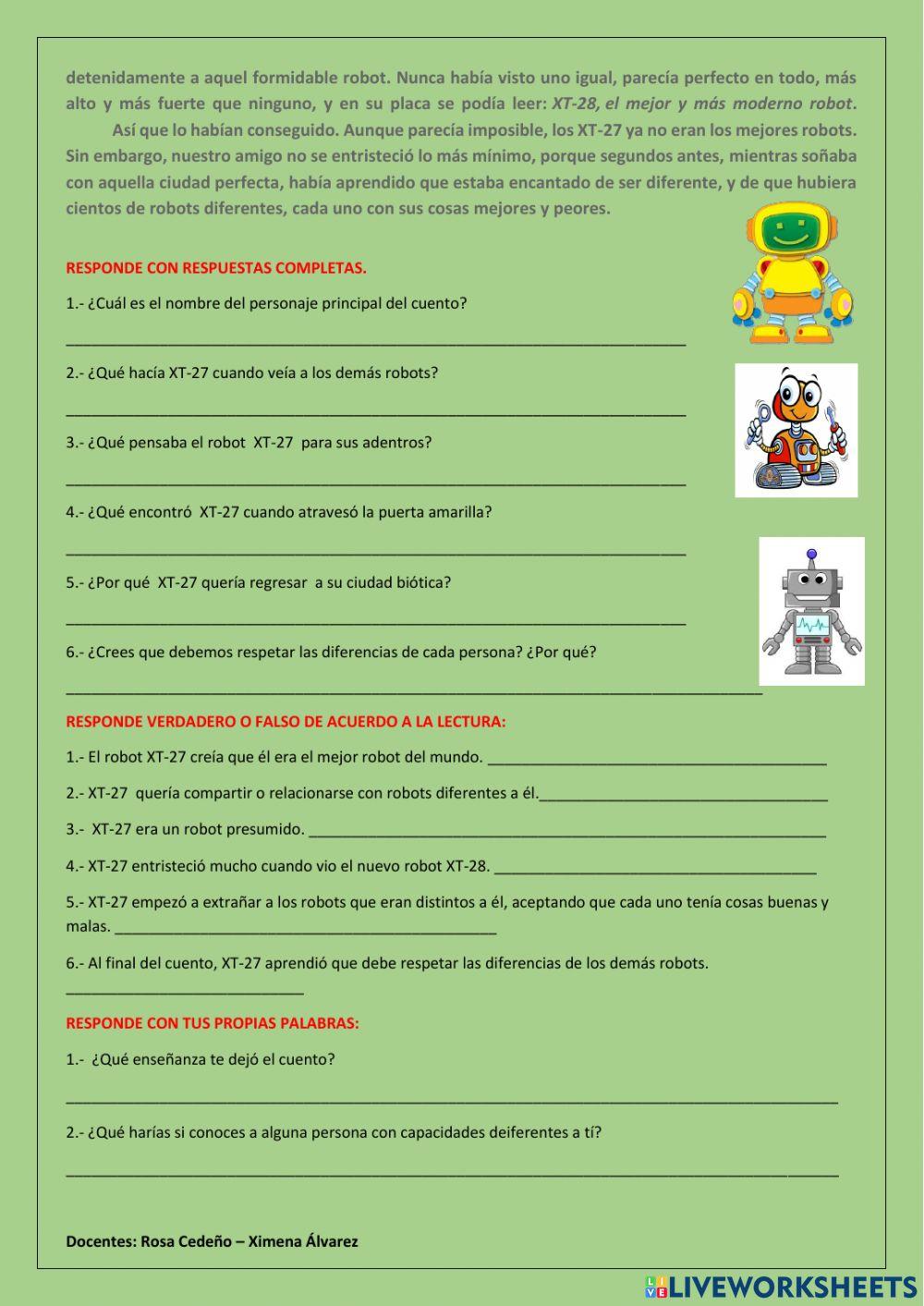 Comprensión lectora  5to de básica