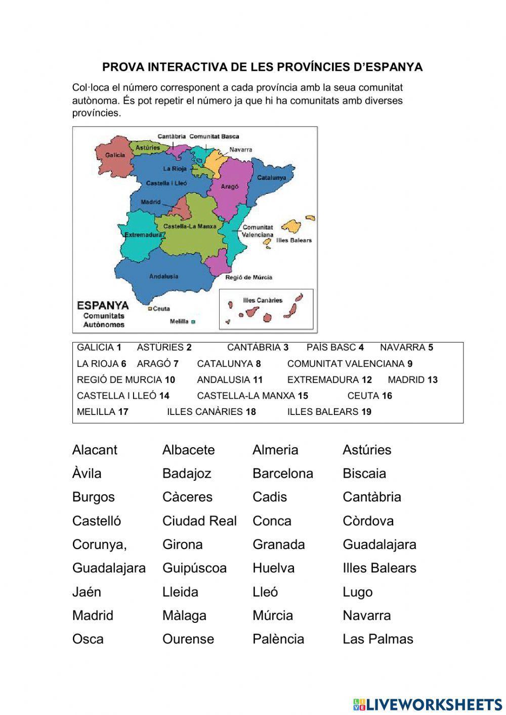 Províncies d'espanya