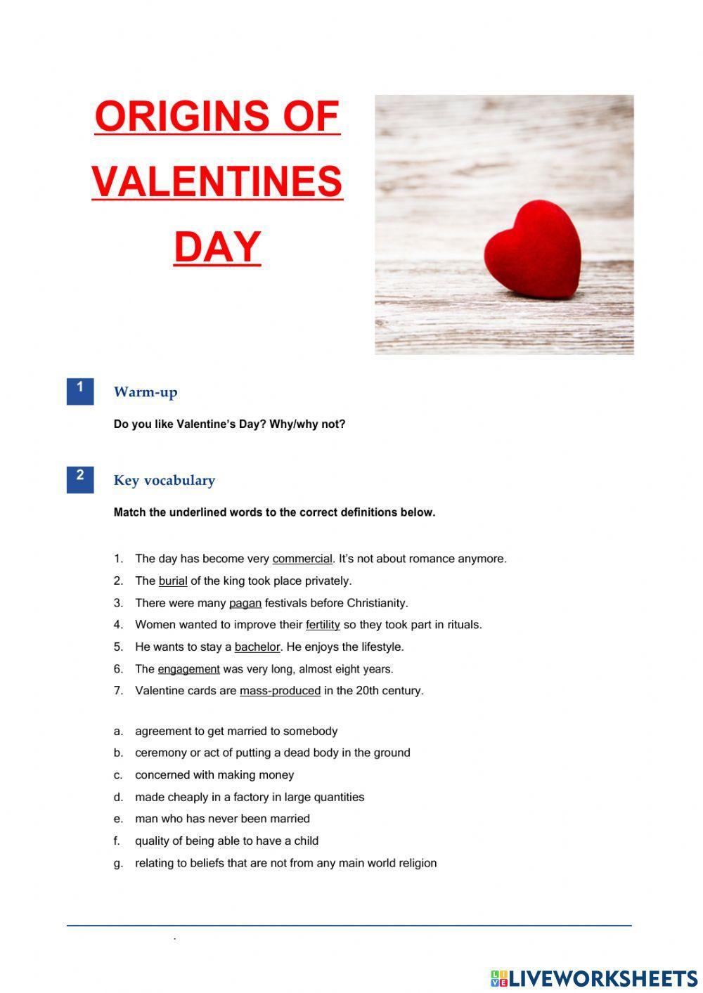 Origins of Valentines day