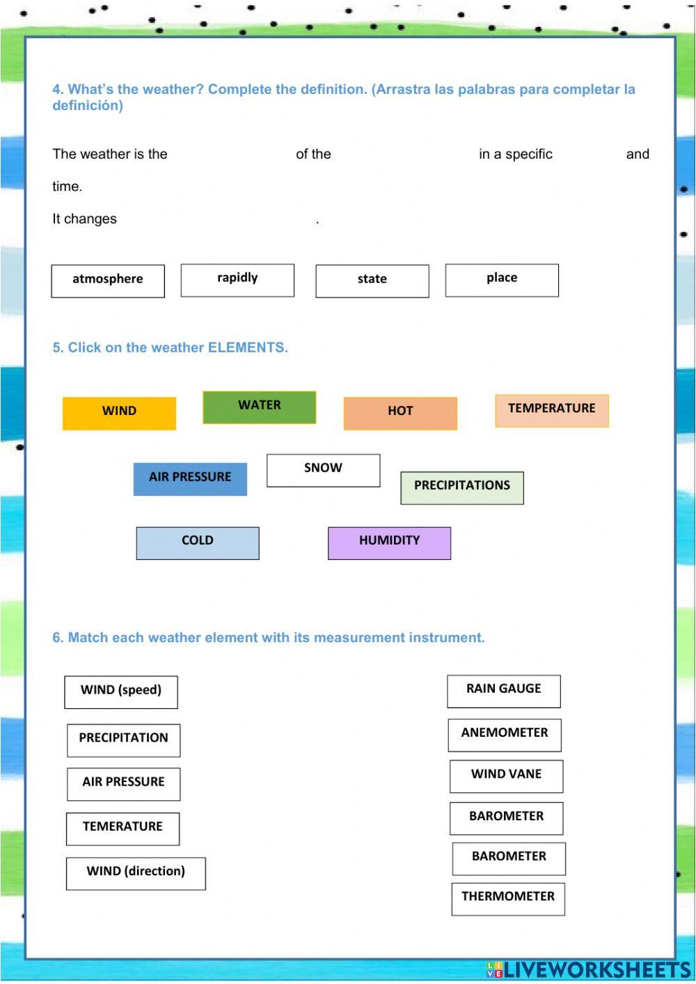 Clima y tiempo atmosférico
