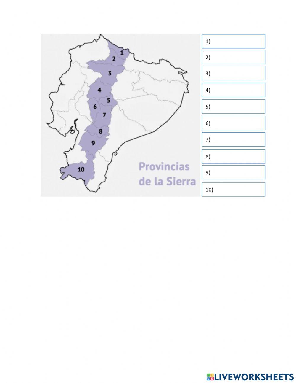 Las regiones del Ecuador