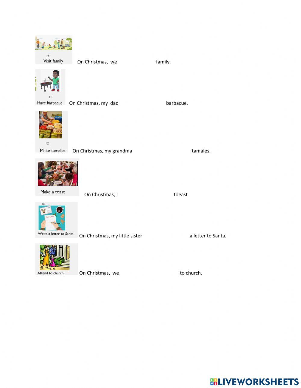 On Christmas present simple