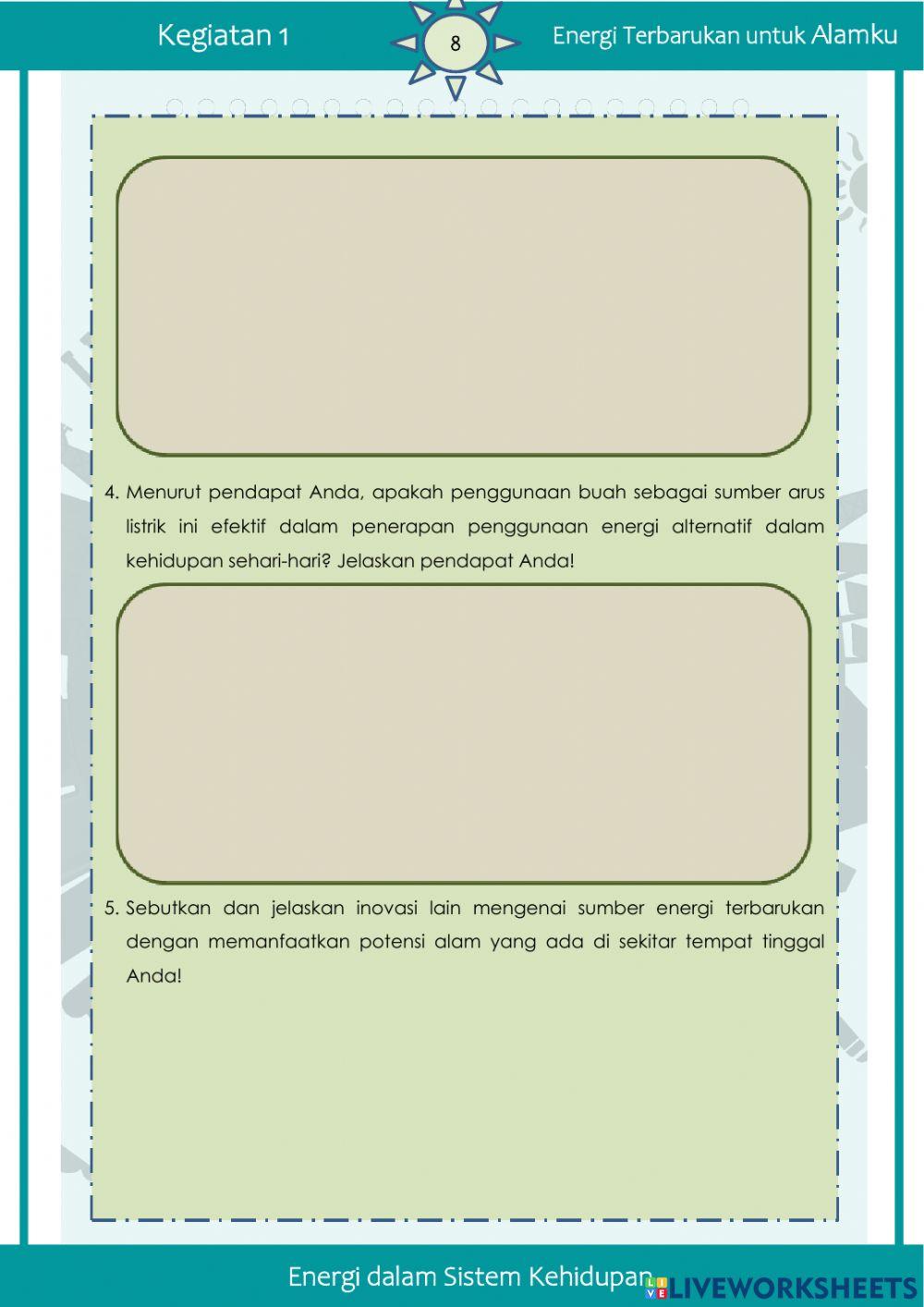LKPD 1 Energi Terbarukan untuk Alamku