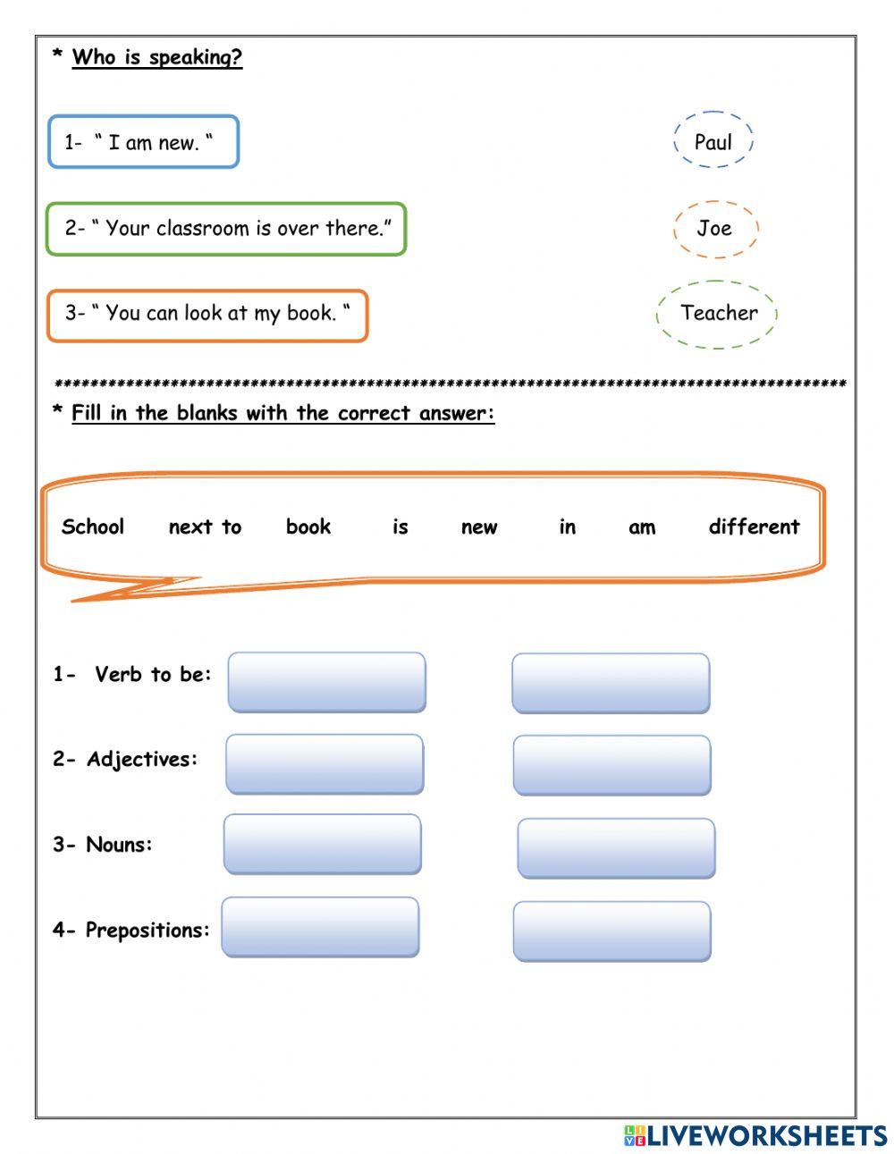 Reading worksheet free exercise | Live Worksheets