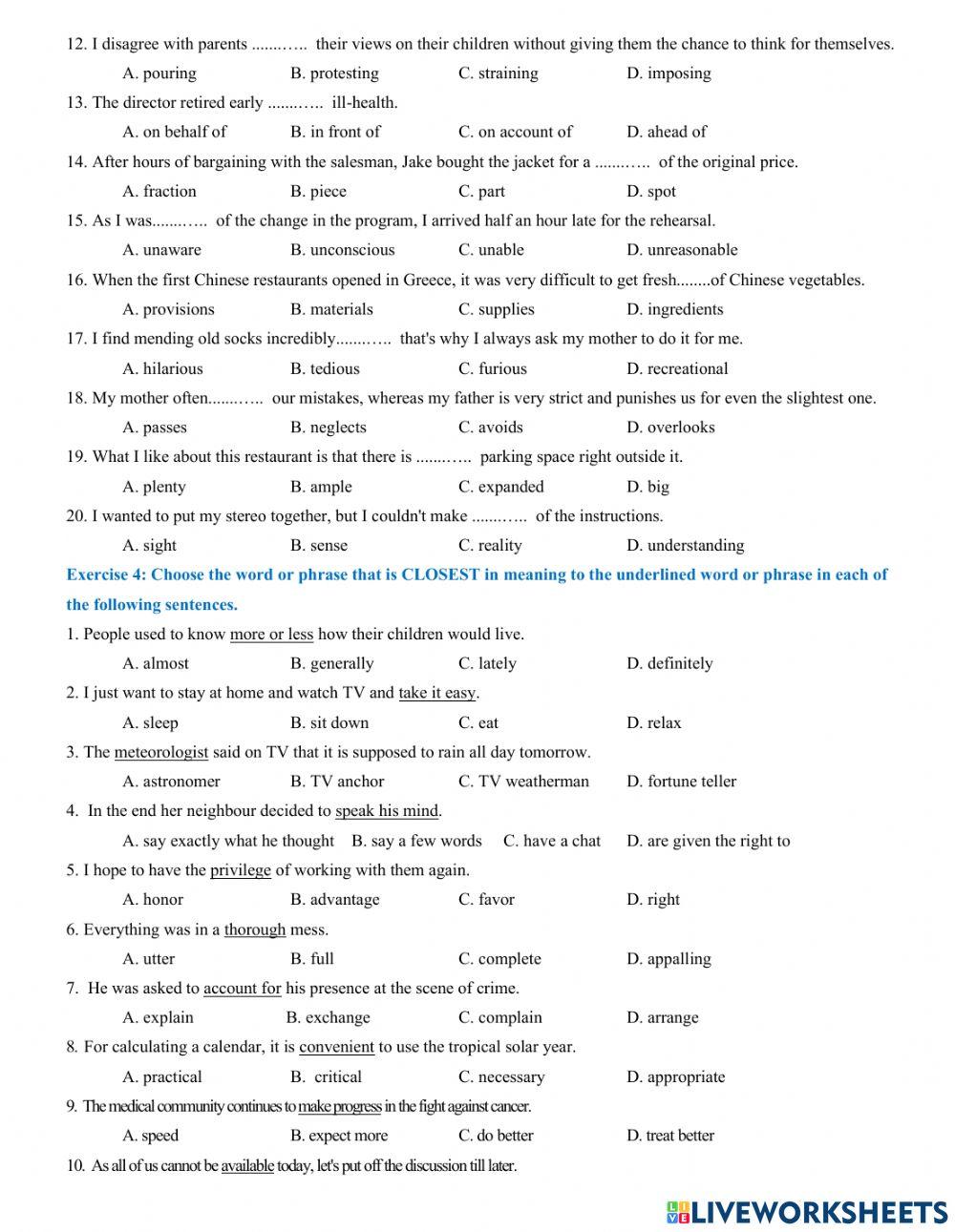 Grade 12 unit 6 consolidation