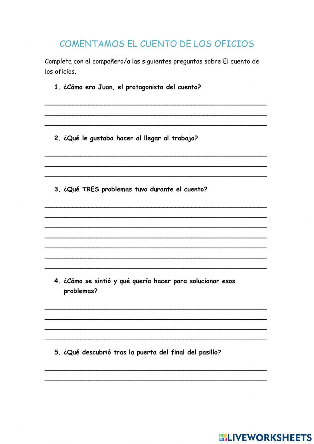 El cuento de los oficios