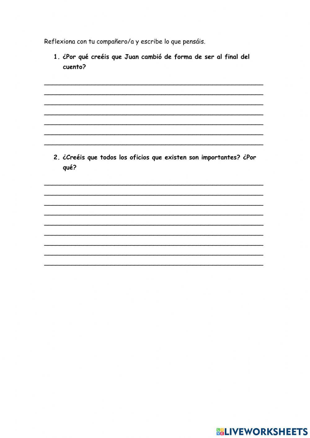 El cuento de los oficios