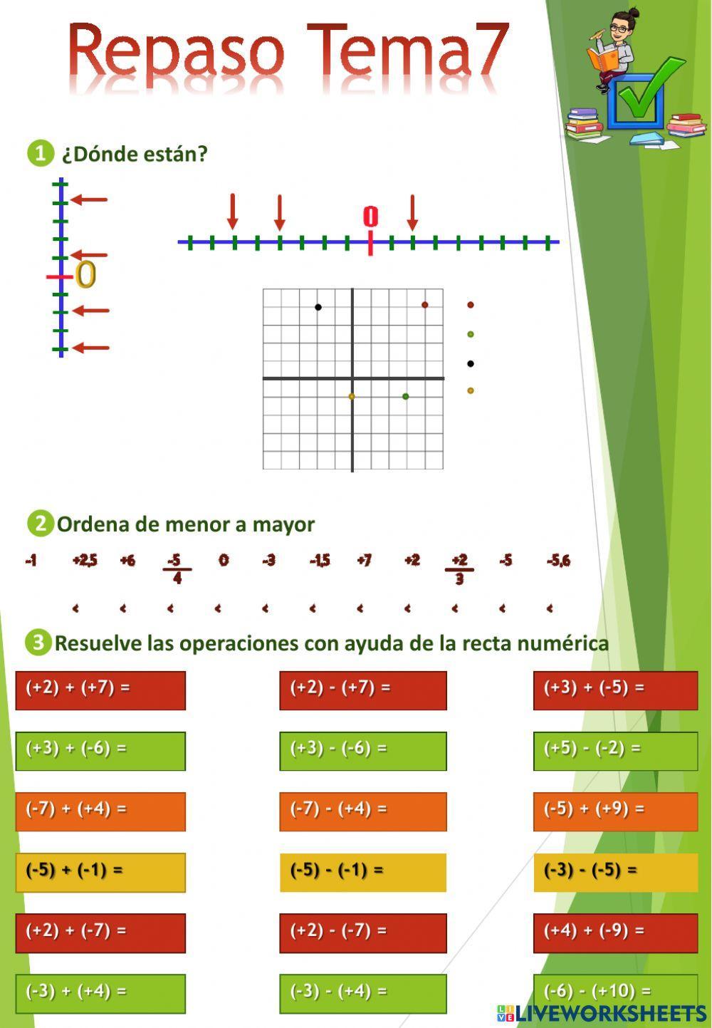 Repaso tema 7 Matemáticas 6º Repaso tema 7 Matemáticas 6º