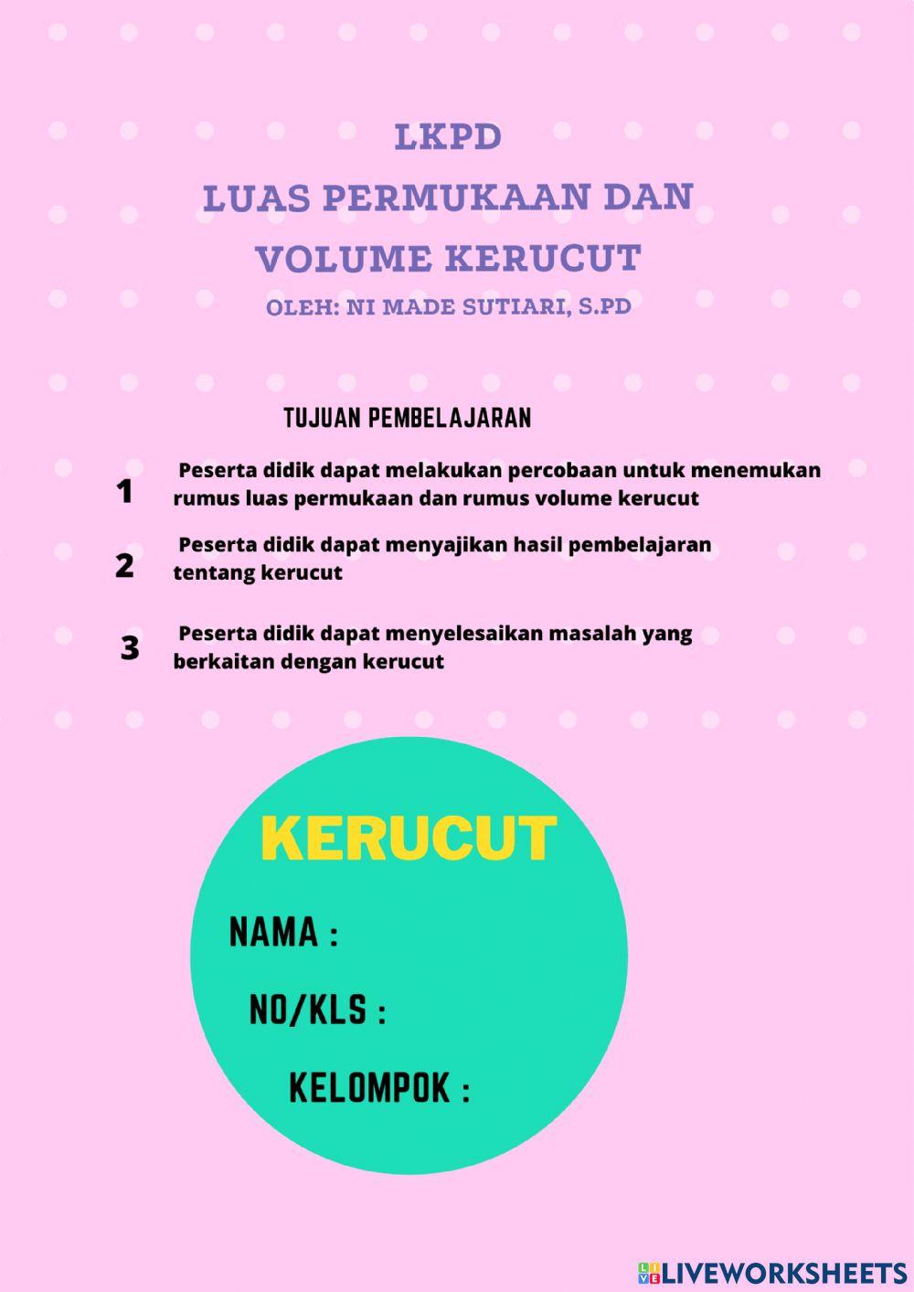 Luas dan Volum Kerucut