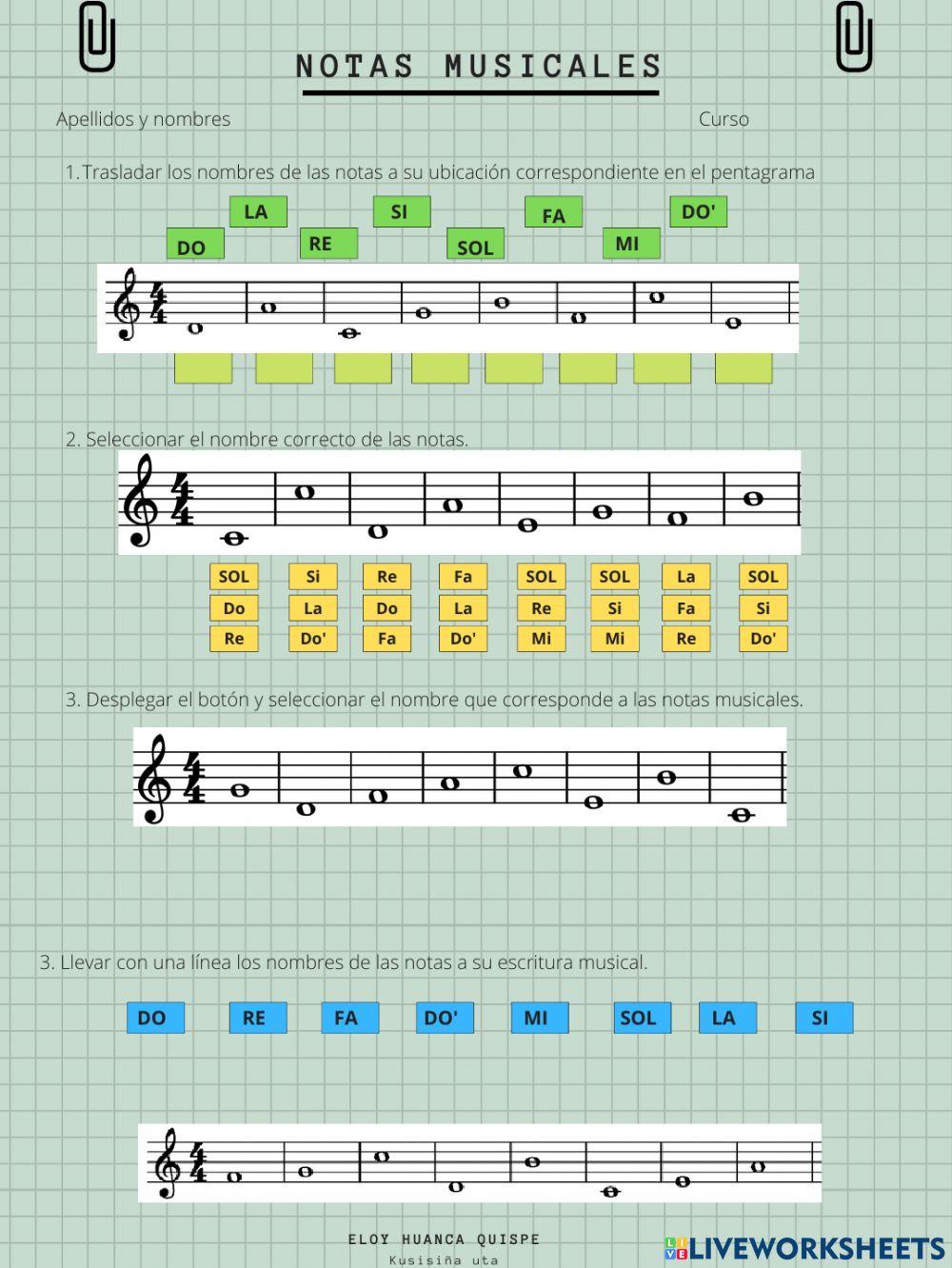 Notas musicales