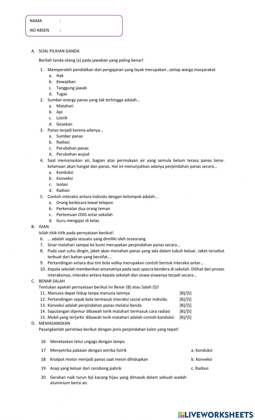 Tema 6 Panas dan Perpindahan