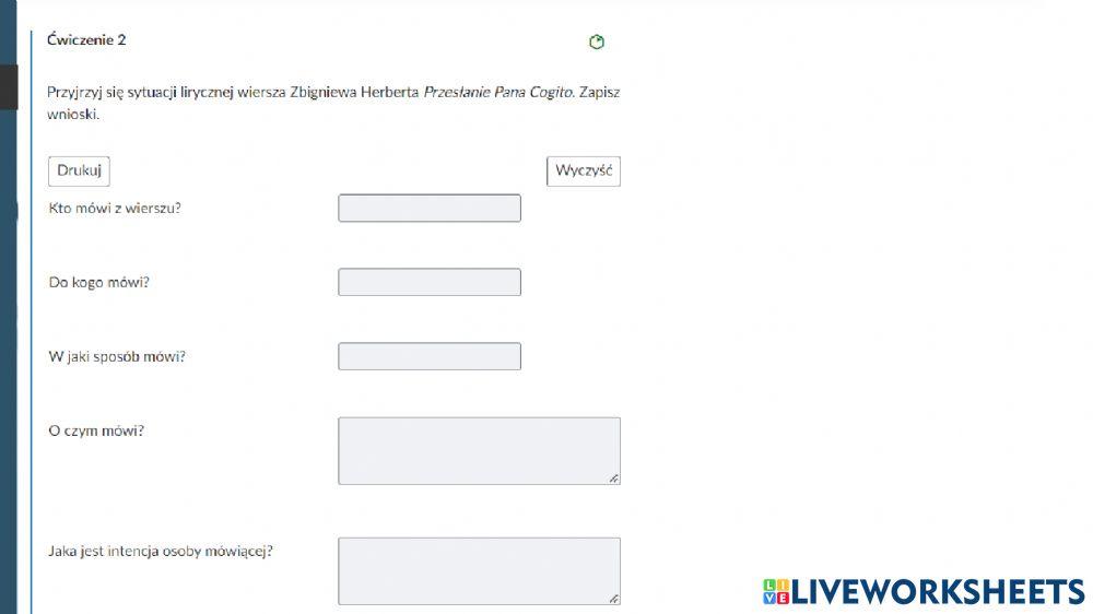 Zbigniew Herbert -Przesłanie Pana Cogito-