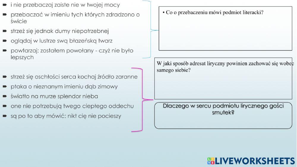 Zbigniew Herbert -Przesłanie Pana Cogito-