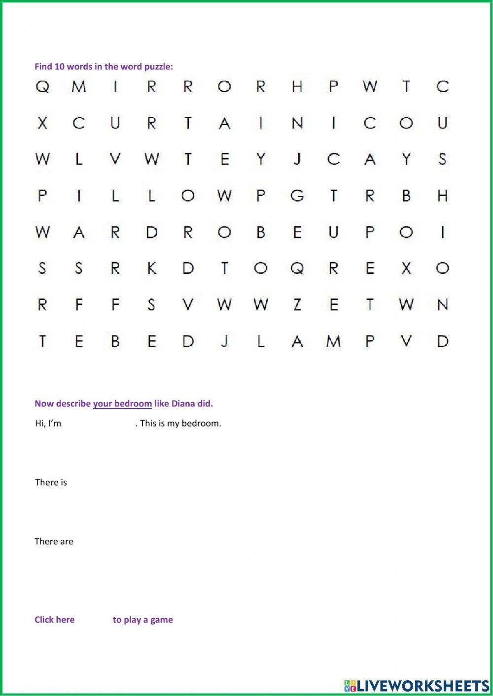 My Bedroom:There is-There are