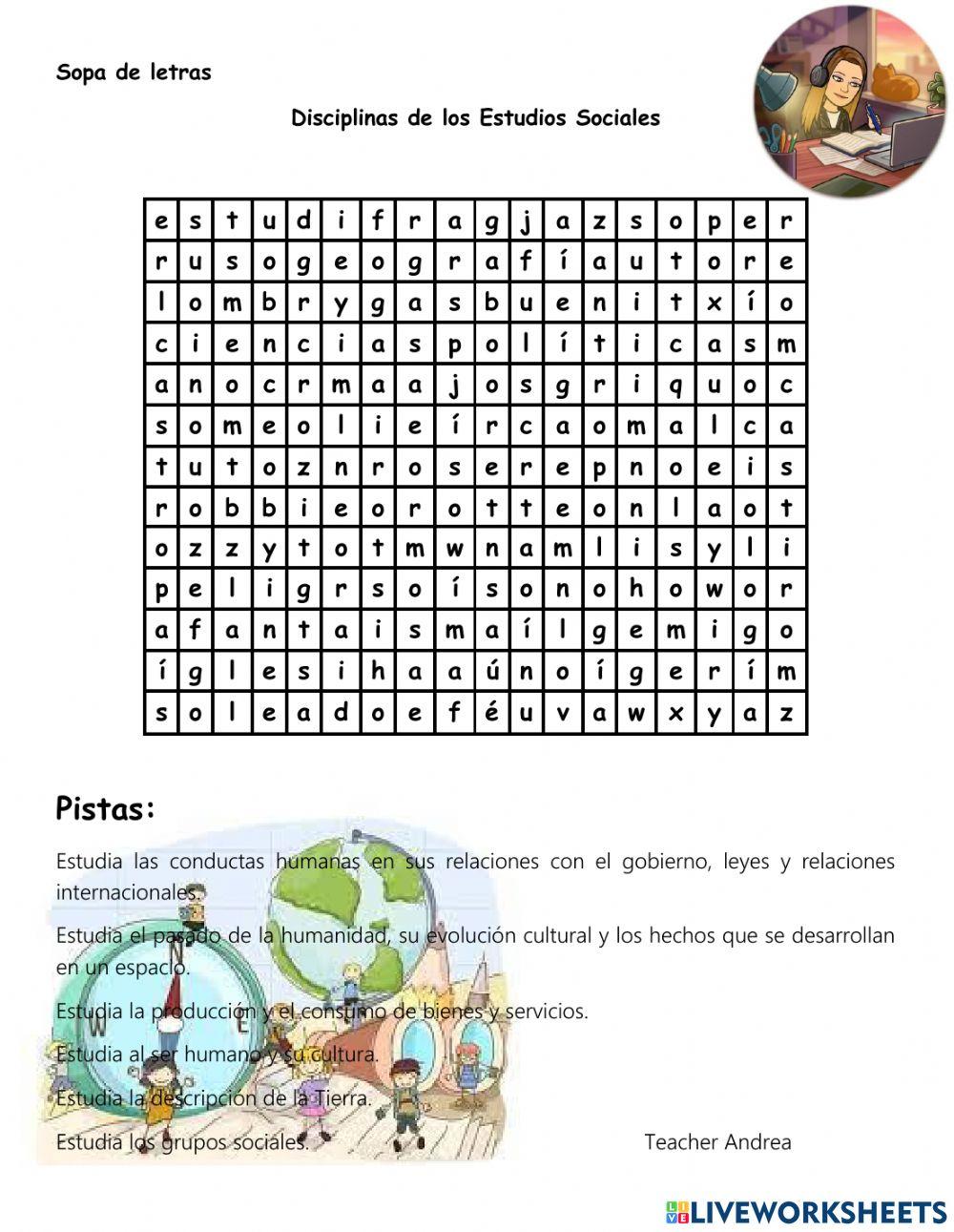 Disciplinas de los Estudios Sociales