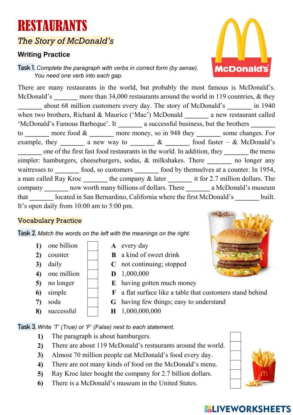 Restaurants- The Story of McDonalds