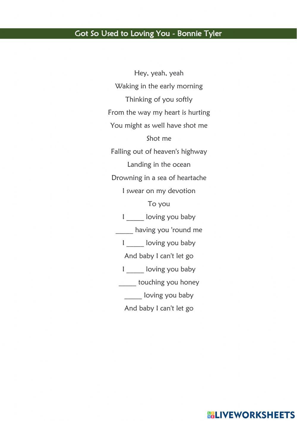 Lead-in. Used to, Get used to