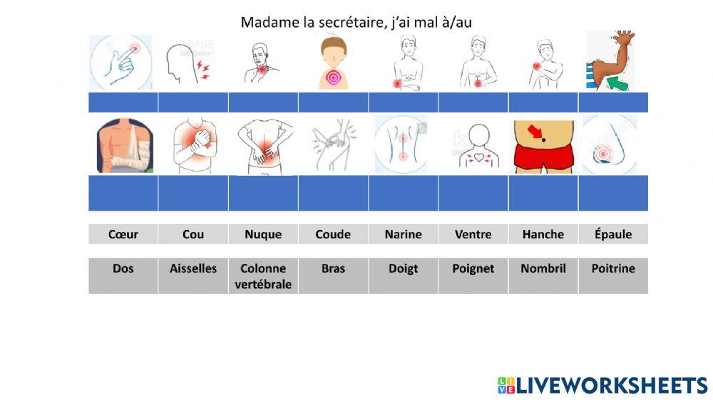 Madame la secrétaire j'ai mal