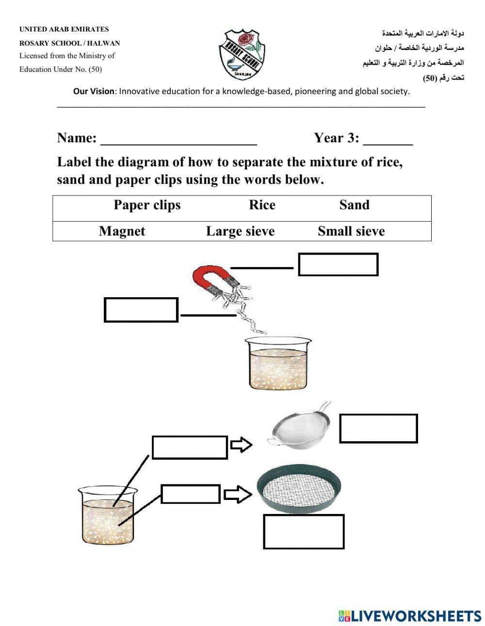 Mixtures And Separating Mixtures Worksheet Live Worksheets 48% OFF Mixtures And Separating Mixtures Worksheet Live Worksheets 48% OFF
