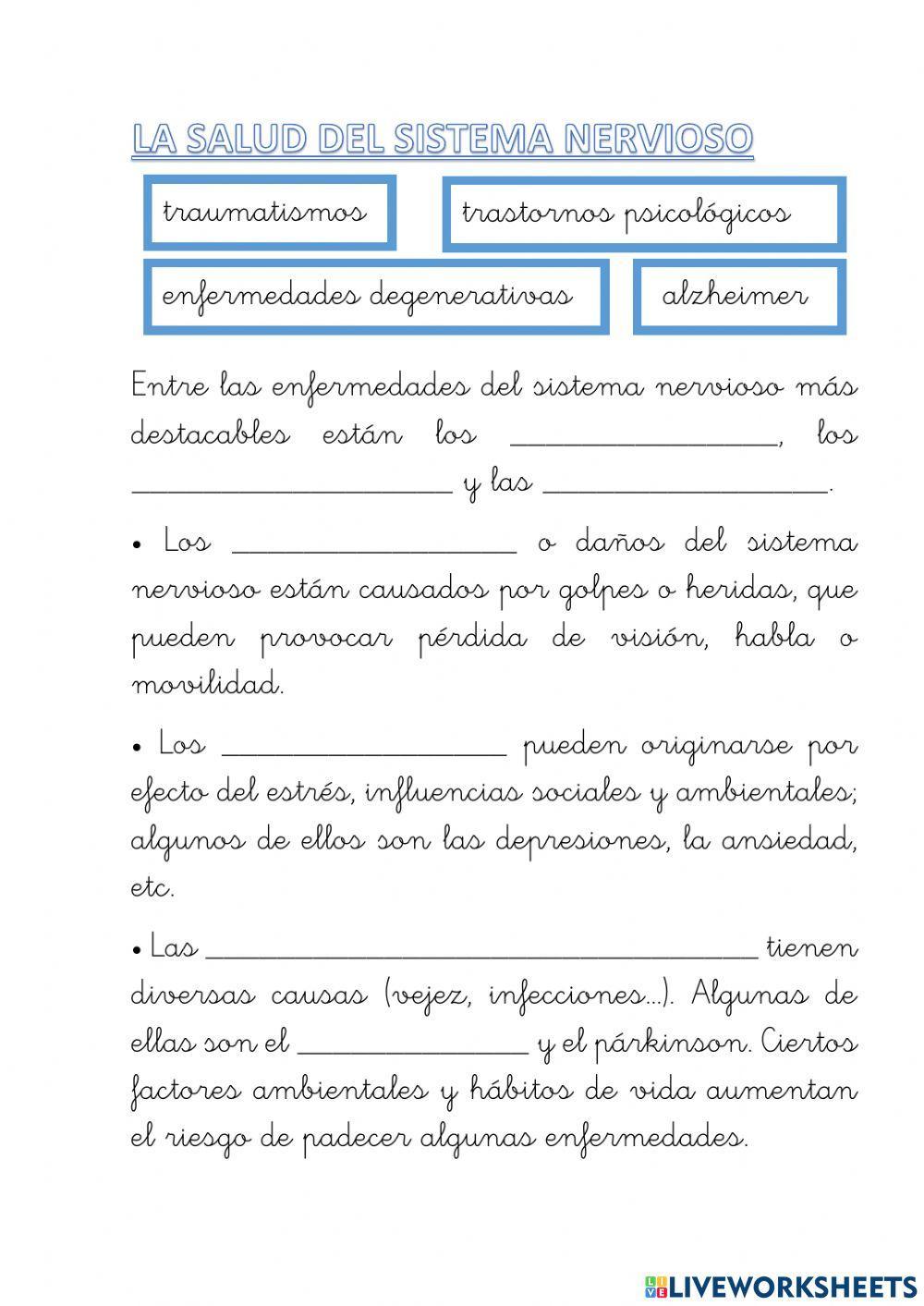 La salud del sistema nervioso