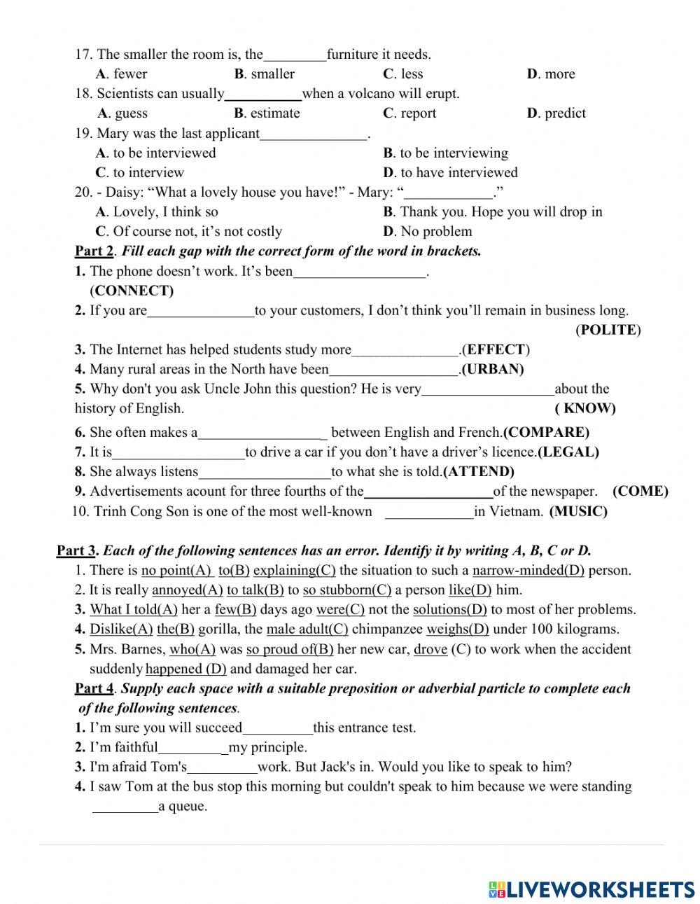 Đề chọn hsg anh 9