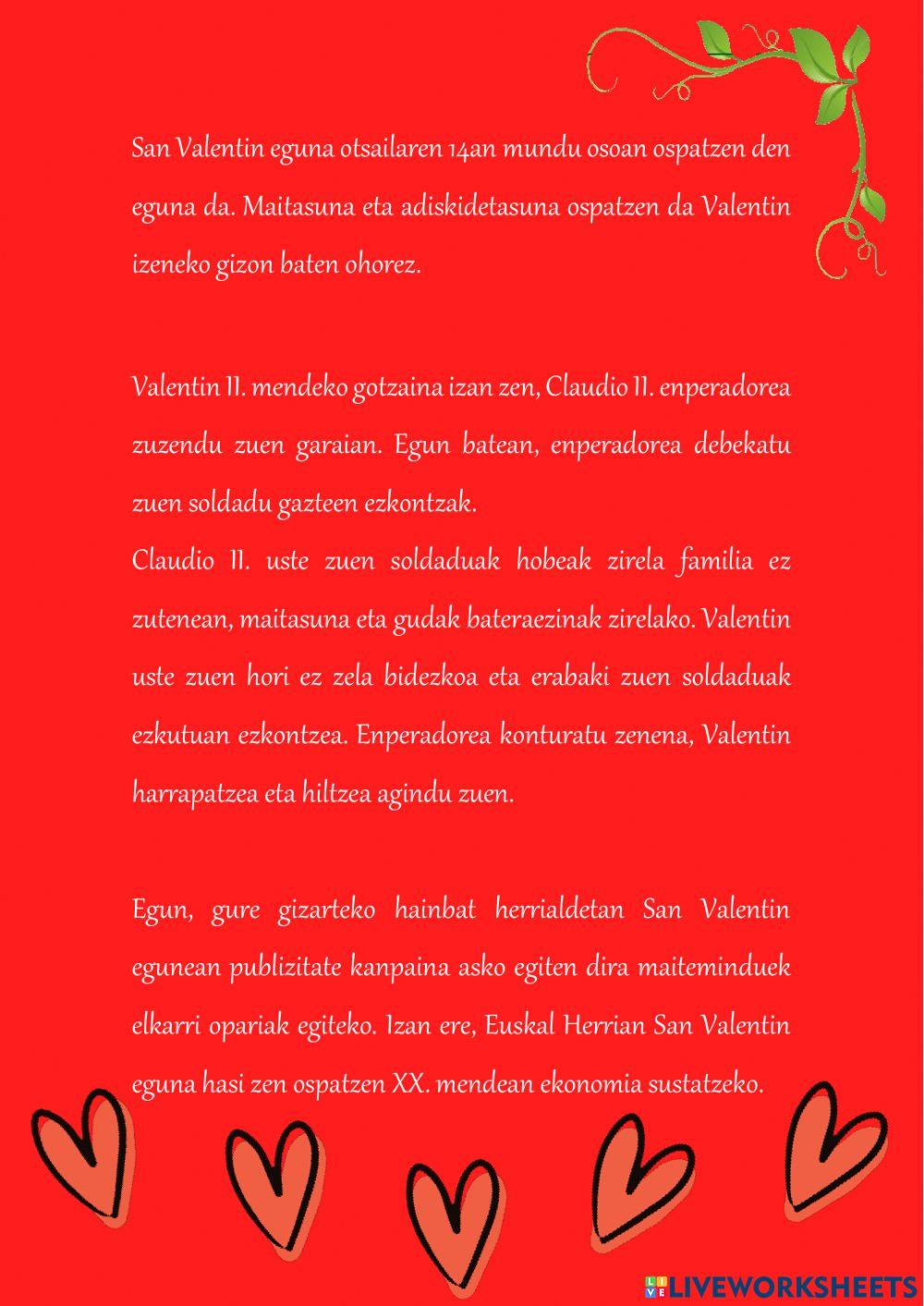 San Valentin eguna San Valentin eguna